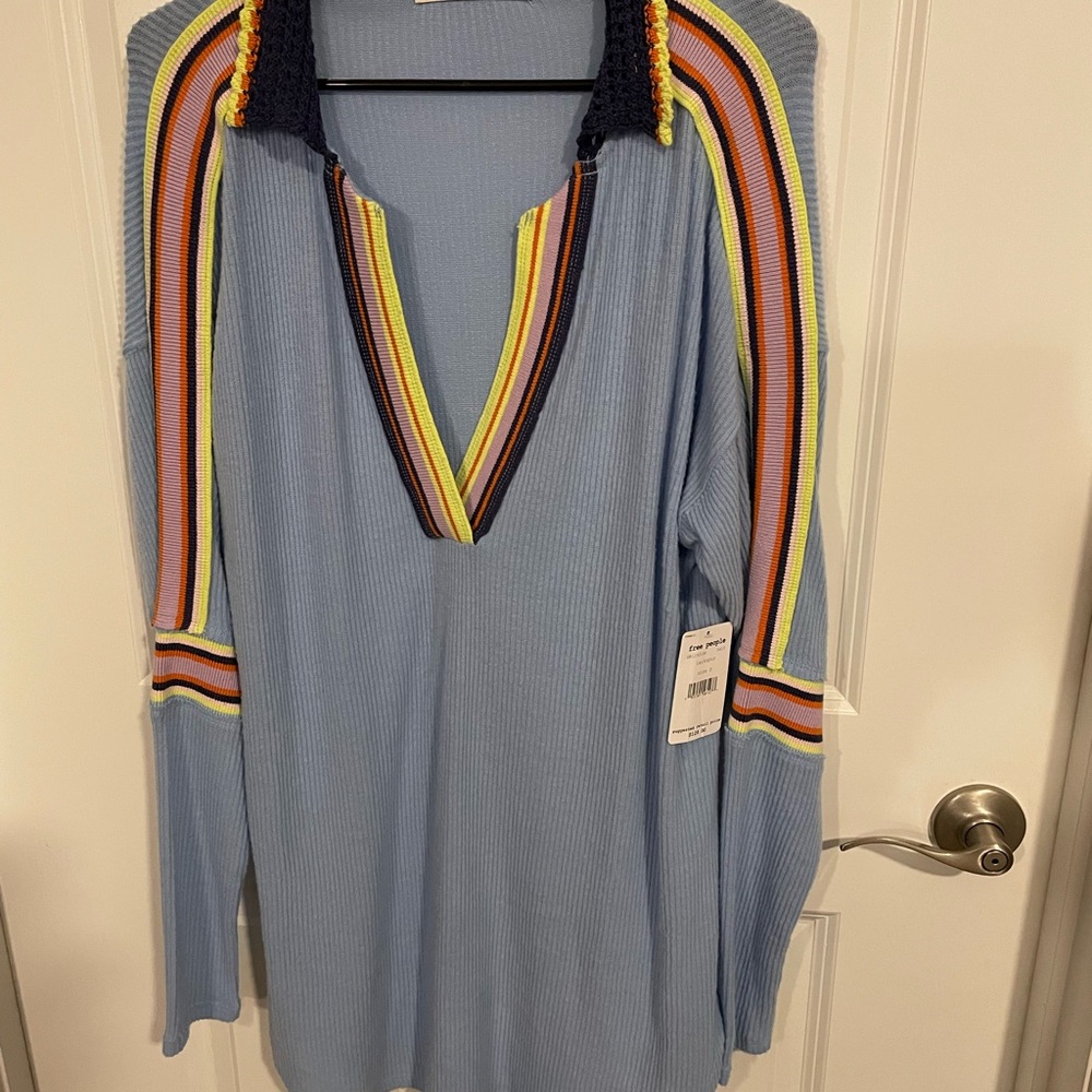 Colorful Striped V-Neck Sweater